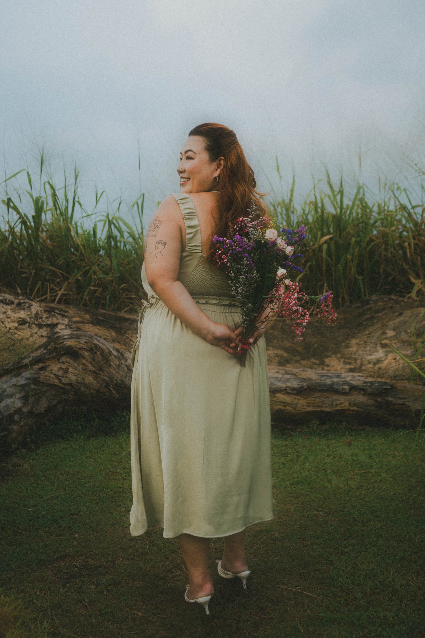 (Gladys x TMT) Annelise Sleeveless Satin Blouse