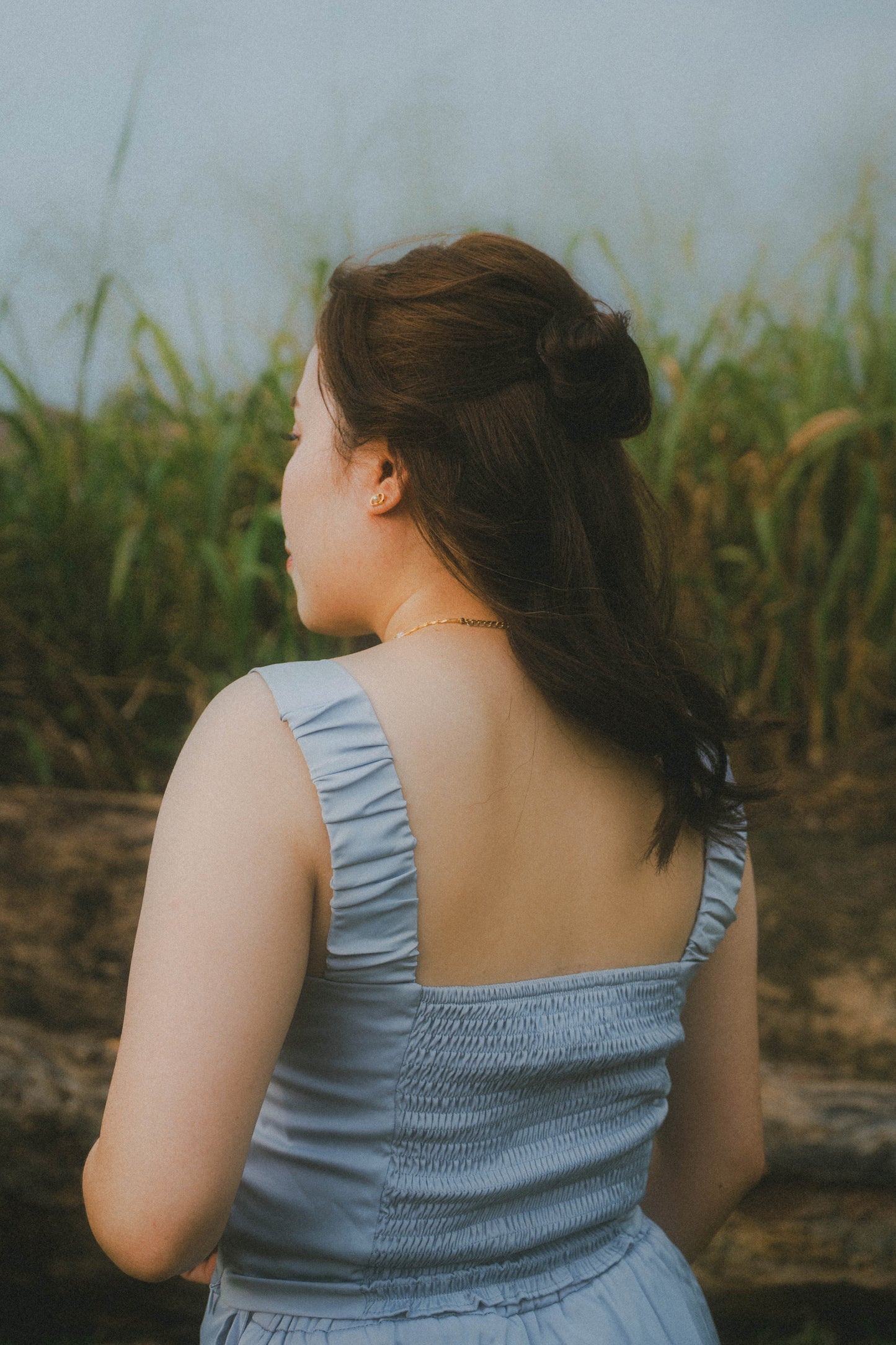 (Gladys x TMT) Annelise Sleeveless Satin Blouse