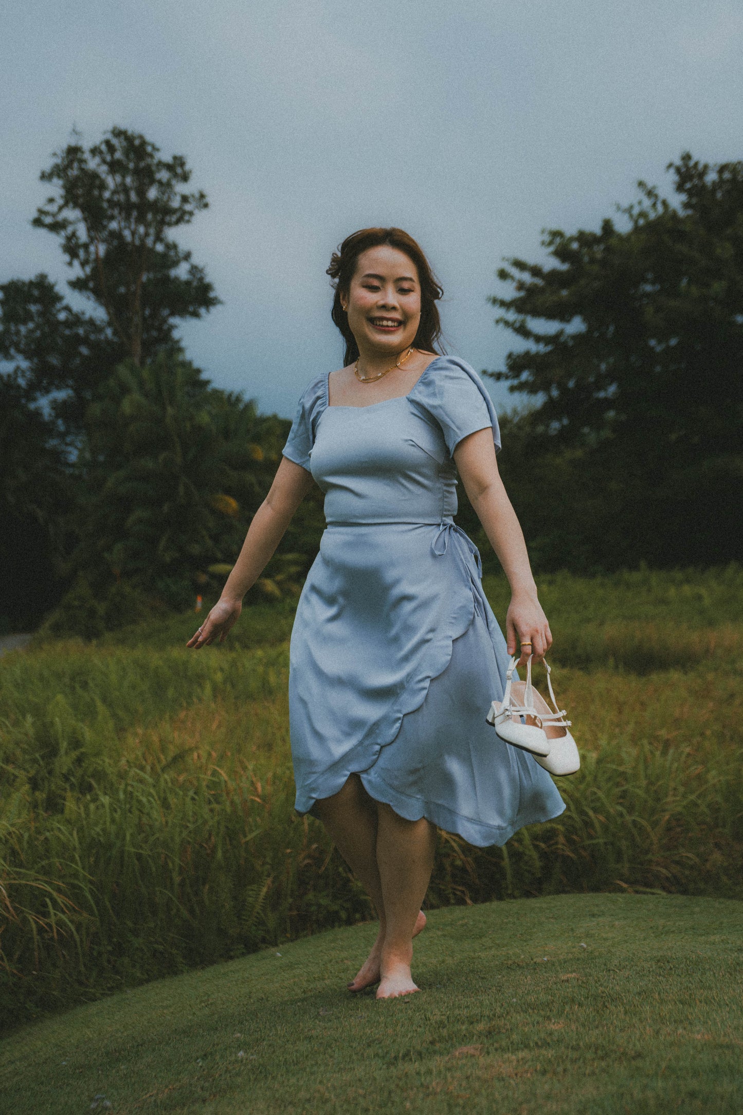 (Gladys x TMT) Annelise Sleeved Satin Blouse