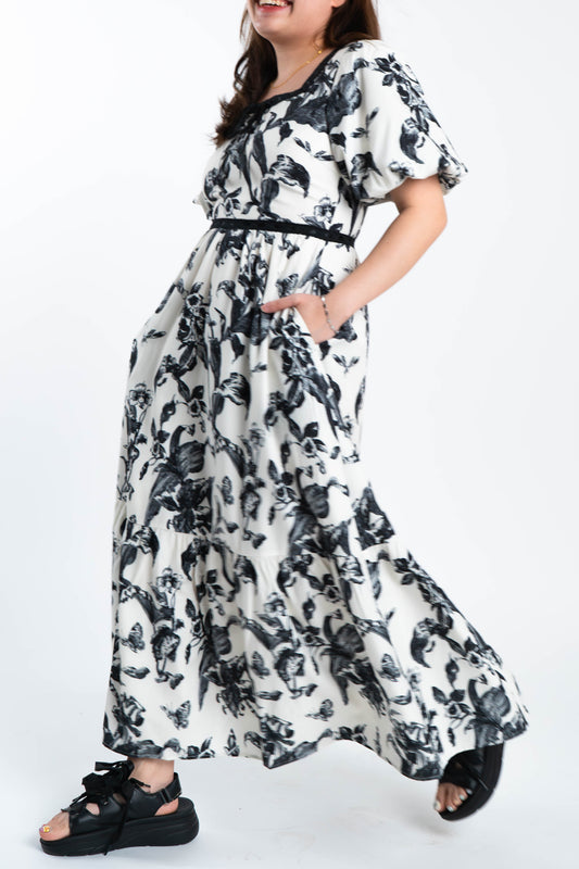 The Mad Theories Portia Floral Tie Dress