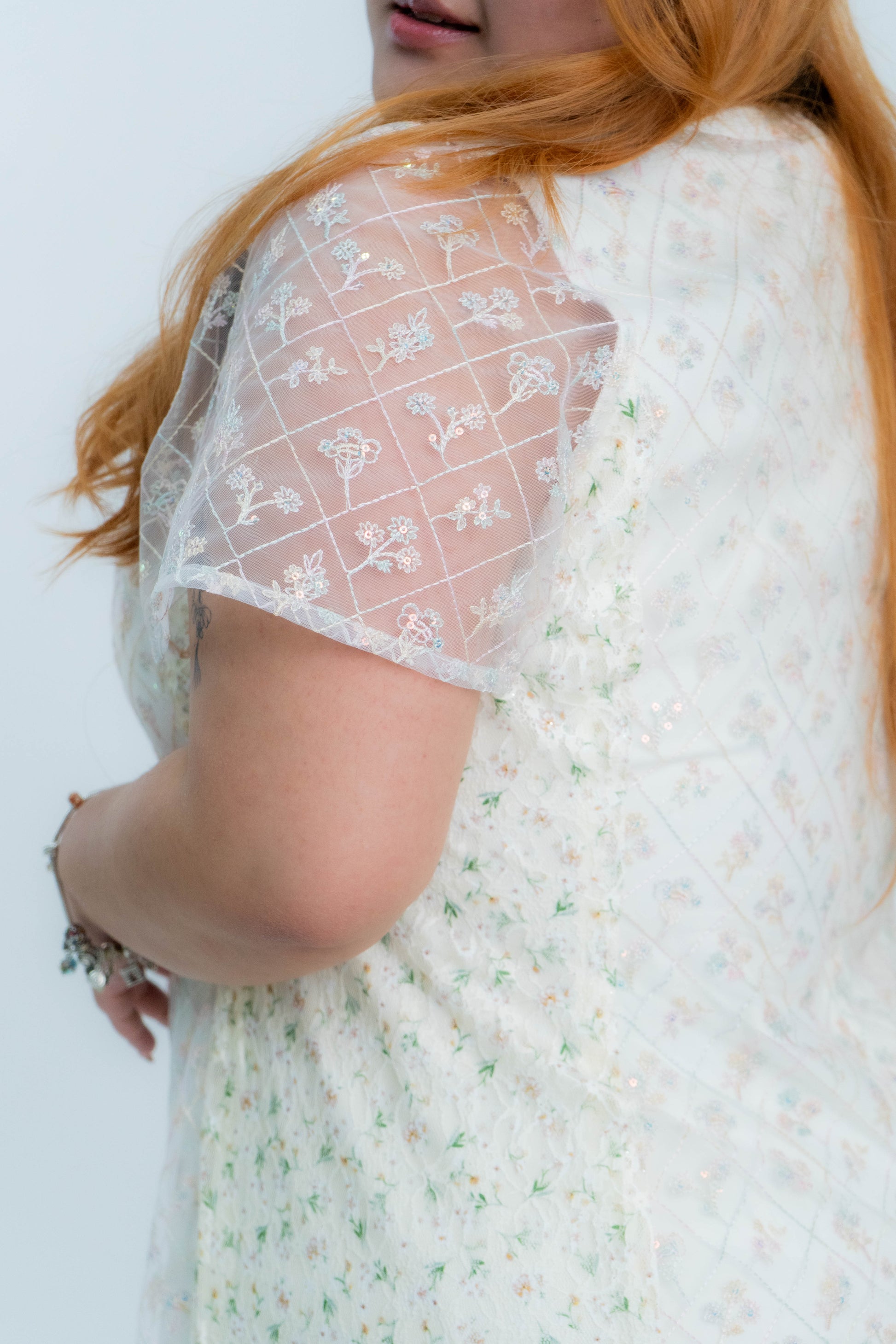The Mad Theories Jocie Sequin Floral Dress & Cheongsam
