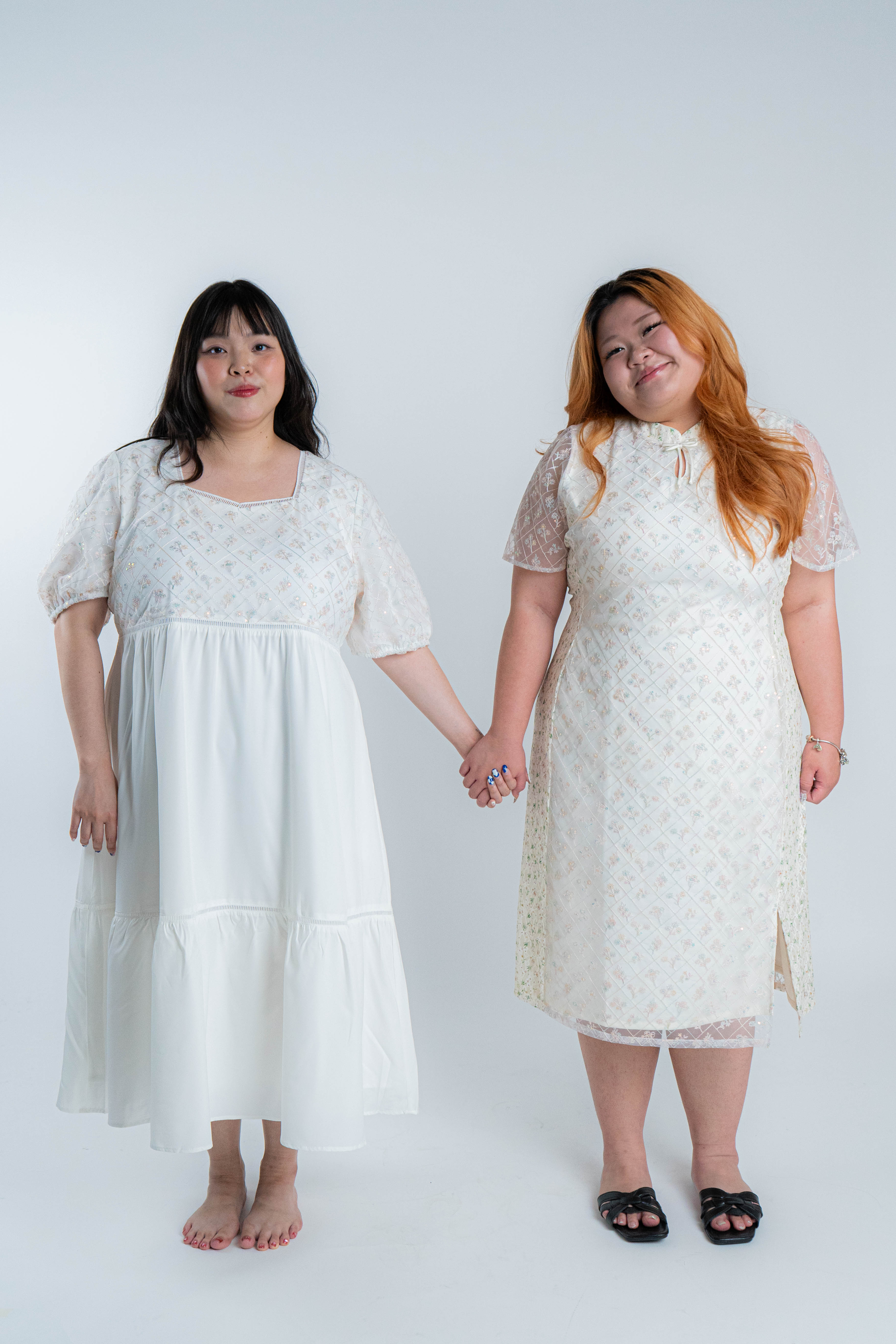 The Mad Theories Jocie Sequin Floral Dress & Cheongsam