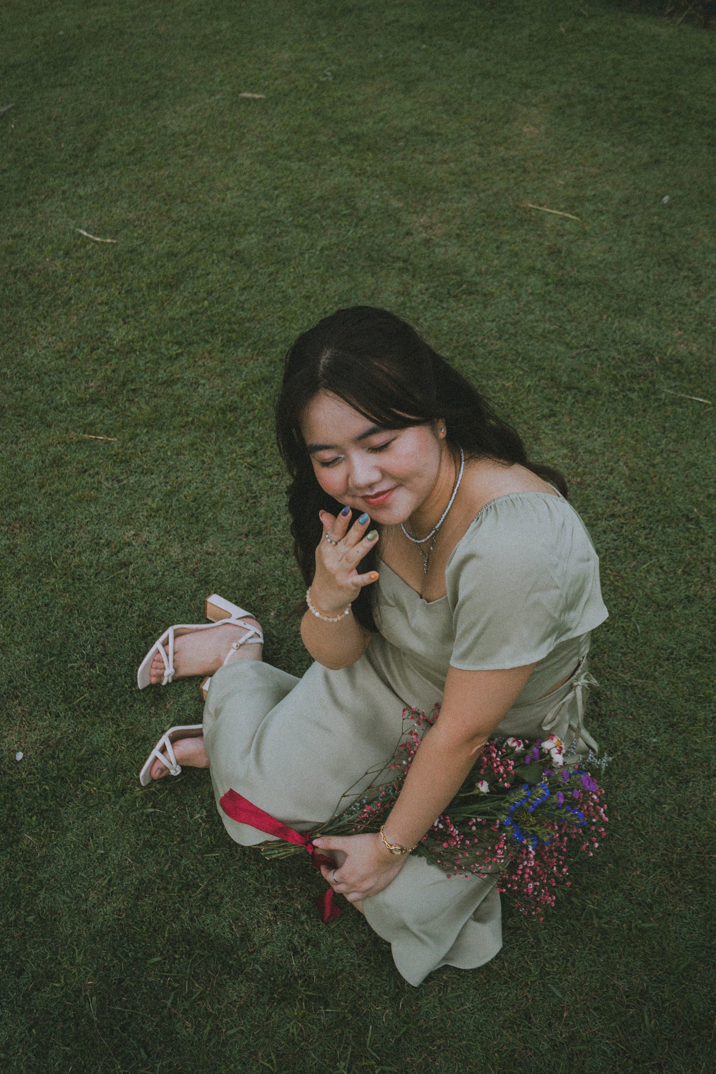 (Gladys x TMT) Annelise Sleeved Satin Blouse