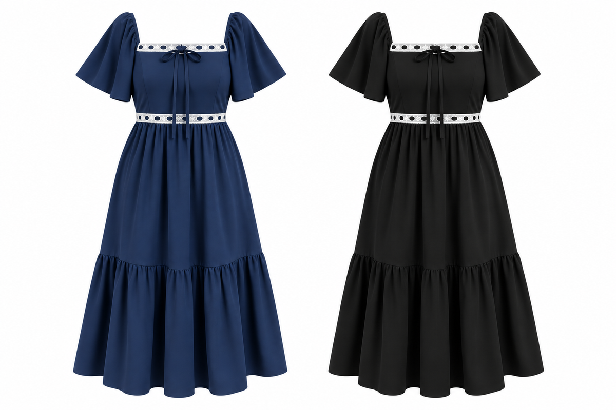 [PREORDER] The Mad Theories Mia Lattice Solid Dress