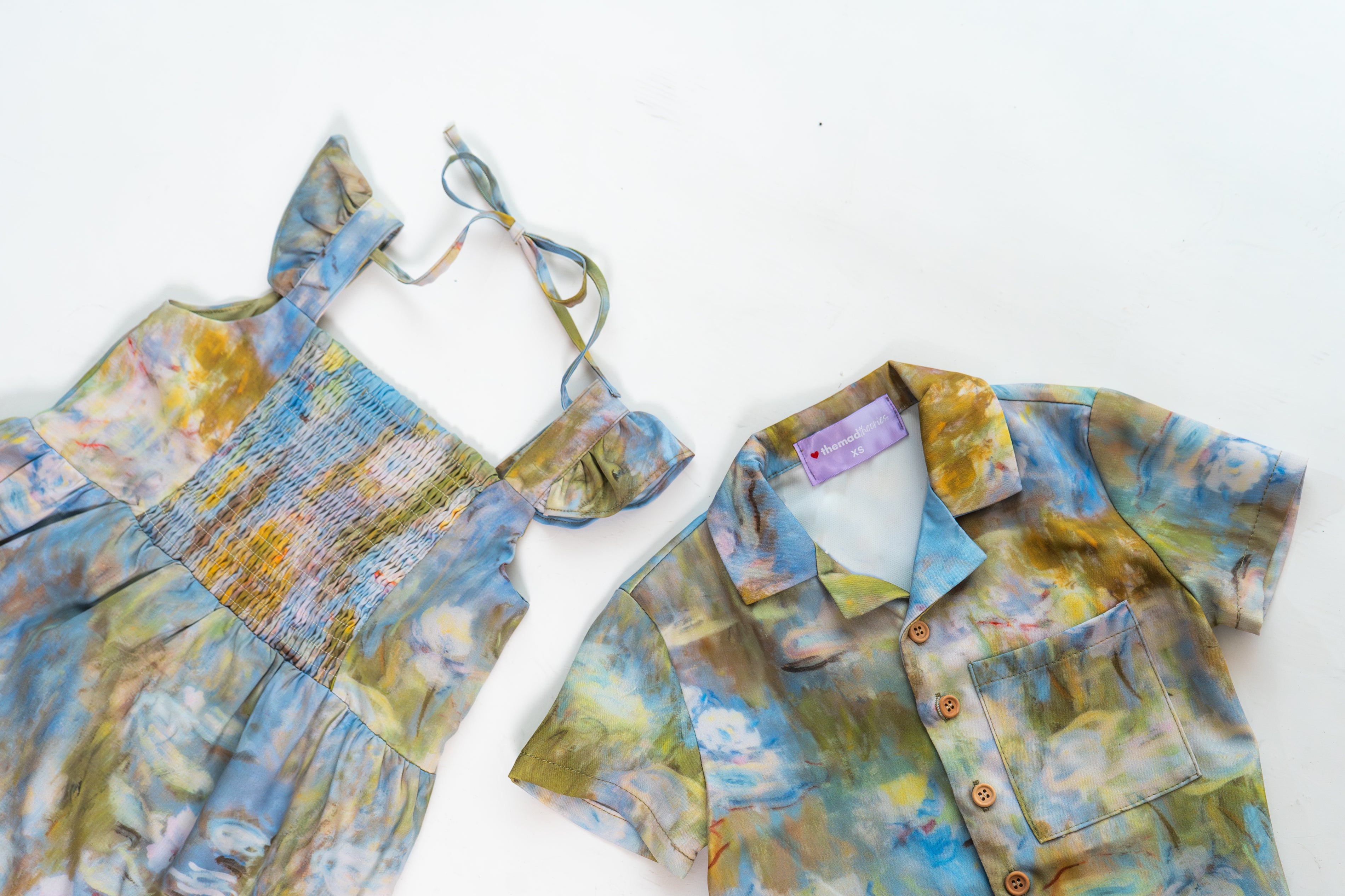 The Mad Theories Claudette/Claudine Artsy Print Kids Dress & Top