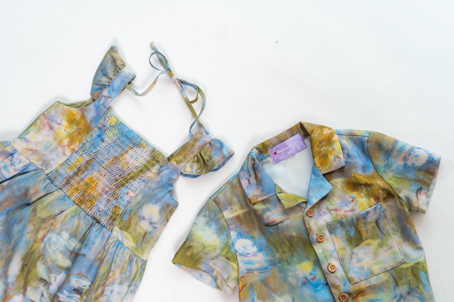 The Mad Theories Claudette/Claudine Artsy Print Kids Dress & Top