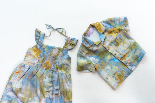 The Mad Theories Claudette/Claudine Artsy Print Kids Dress & Top
