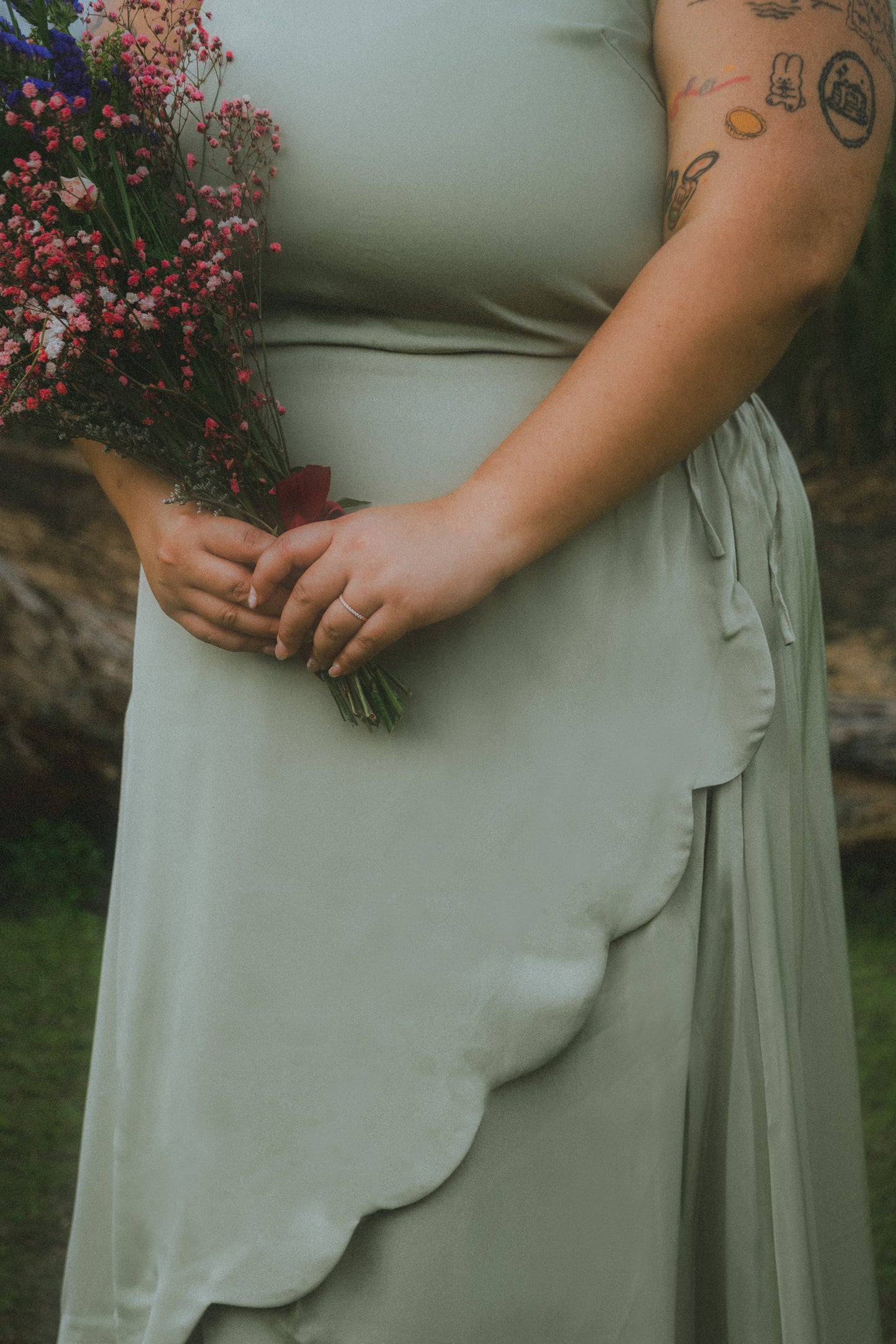 (Gladys x TMT) Sora Scallop Satin skirts