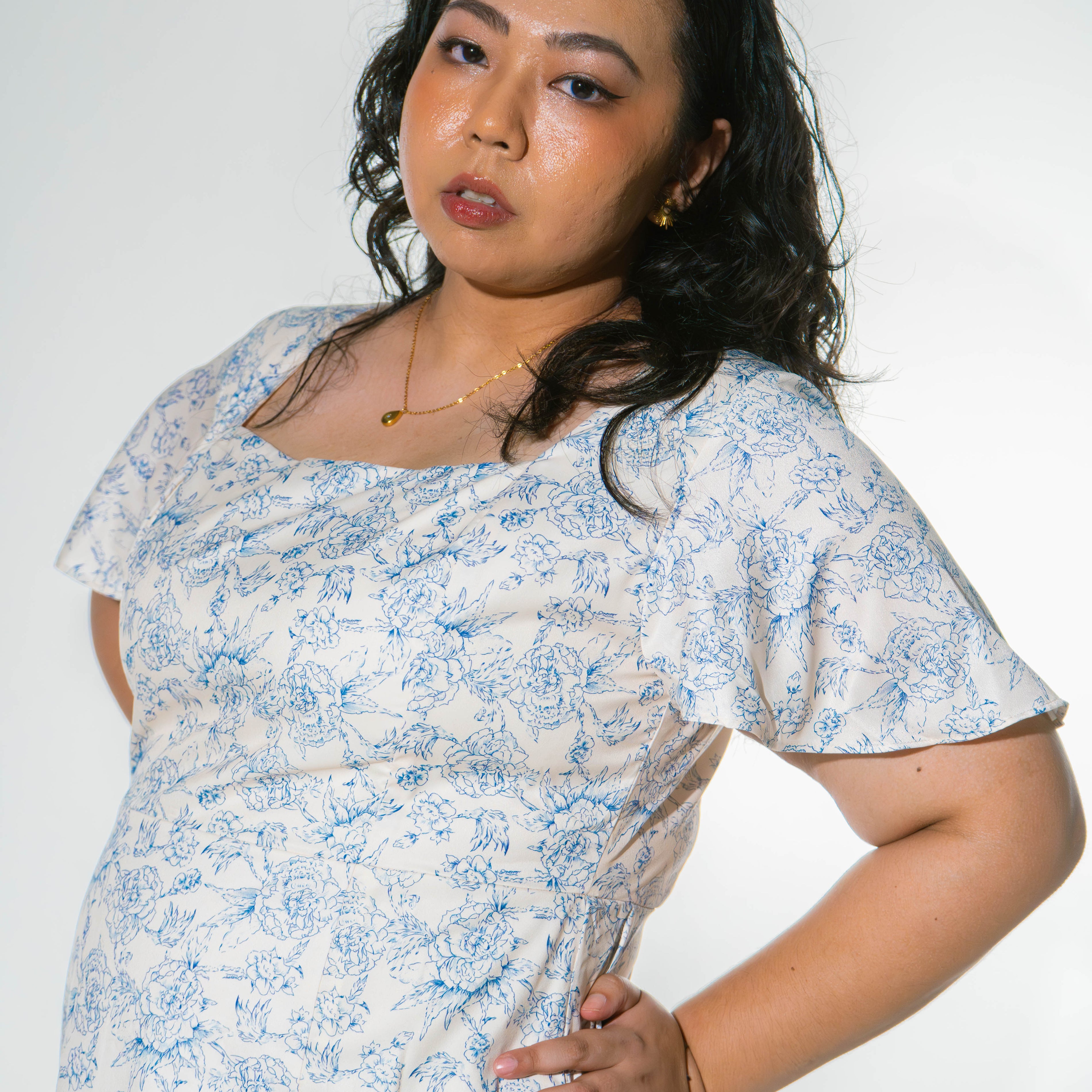 The Mad Theories Emmy Floral Tie Sleeved Dress