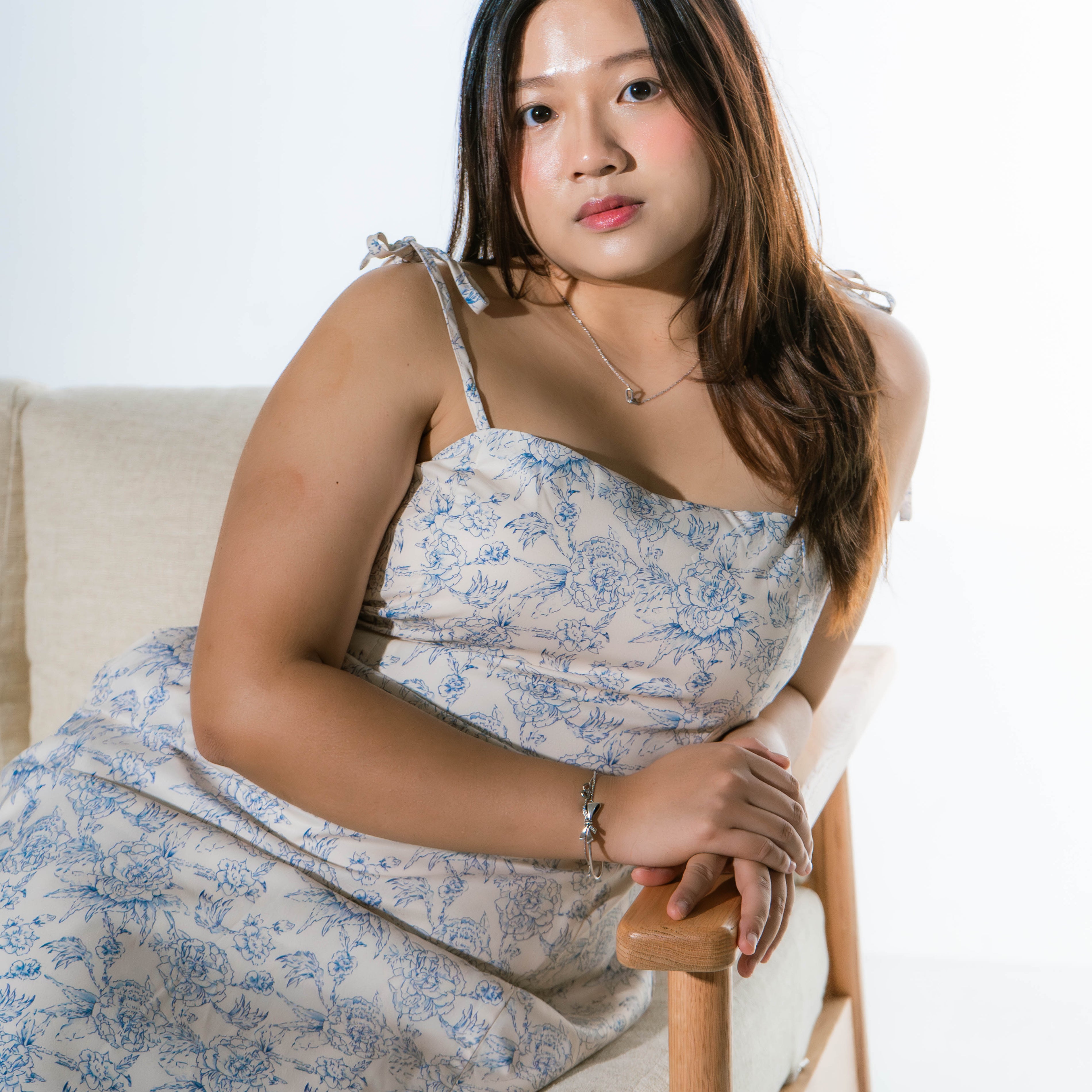 The Mad Theories Emmy Floral Tie Sleeveless Dress