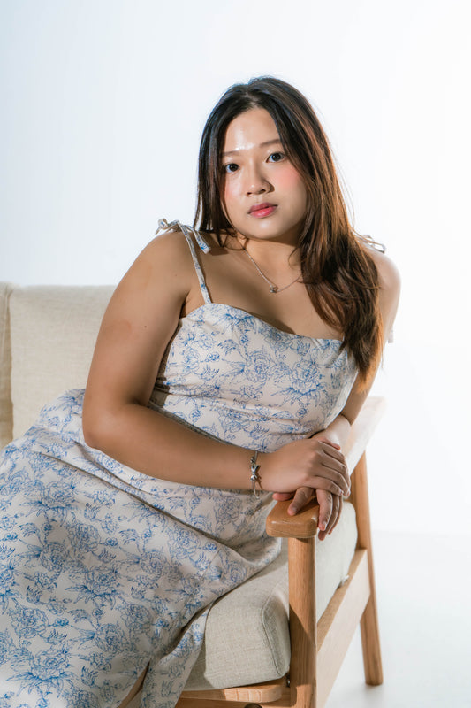 The Mad Theories Emmy Floral Tie Sleeveless Dress