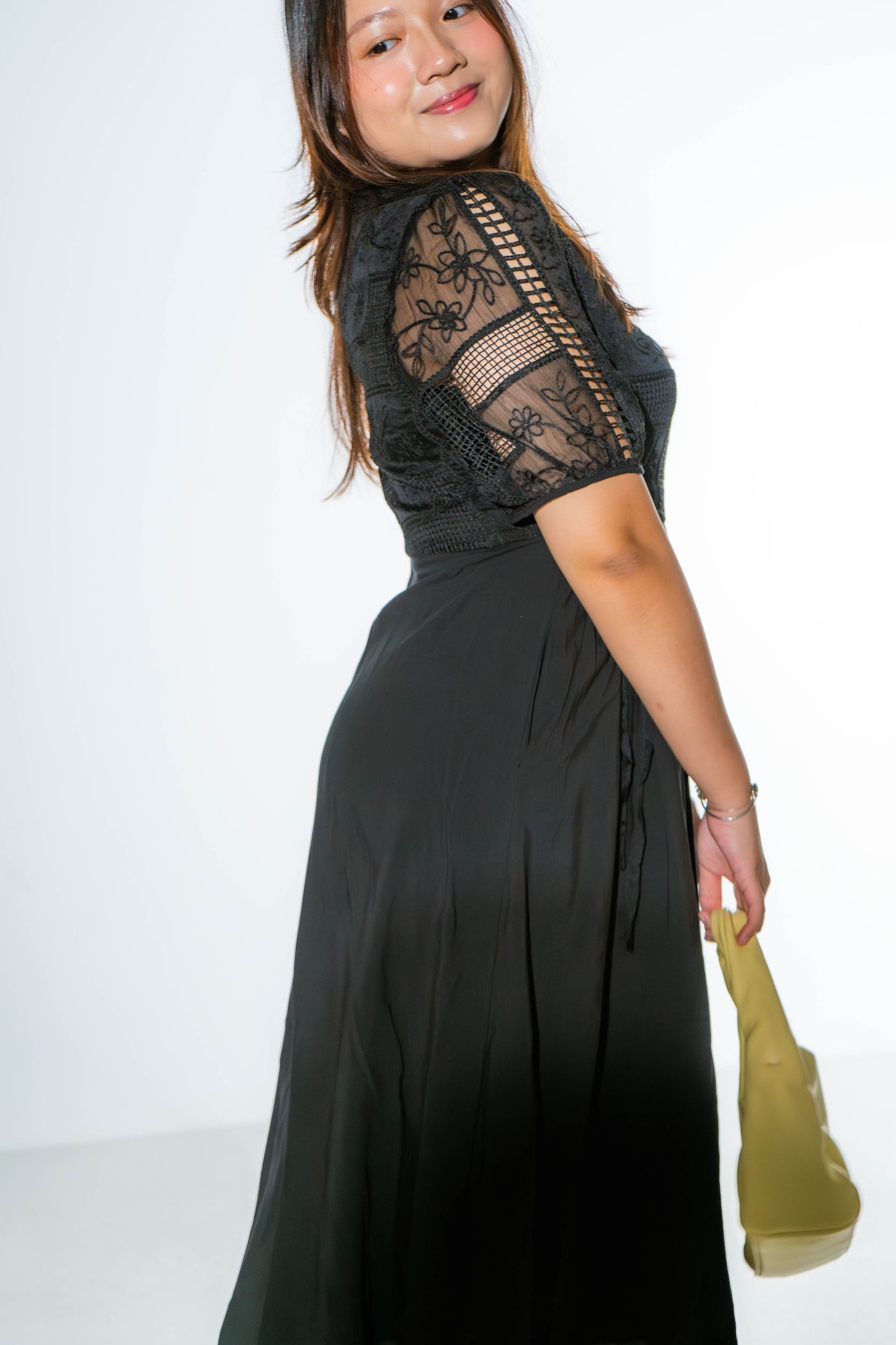 The Mad Theories Esme Mesh Embroidered Dress