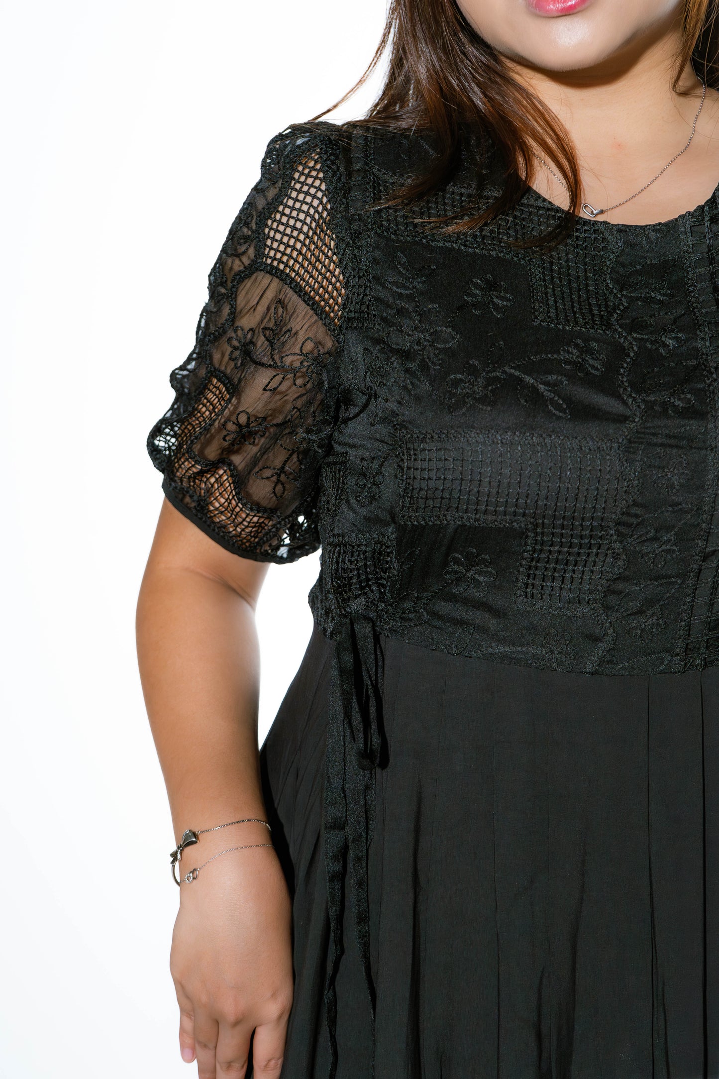 The Mad Theories Esme Mesh Embroidered Dress