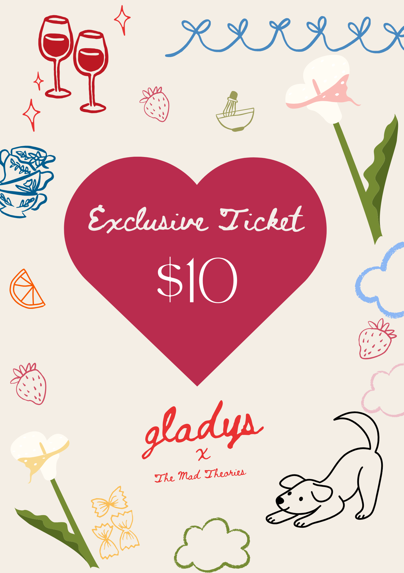 Gladys x The Mad Theories Pop up - 11 Oct Ticket