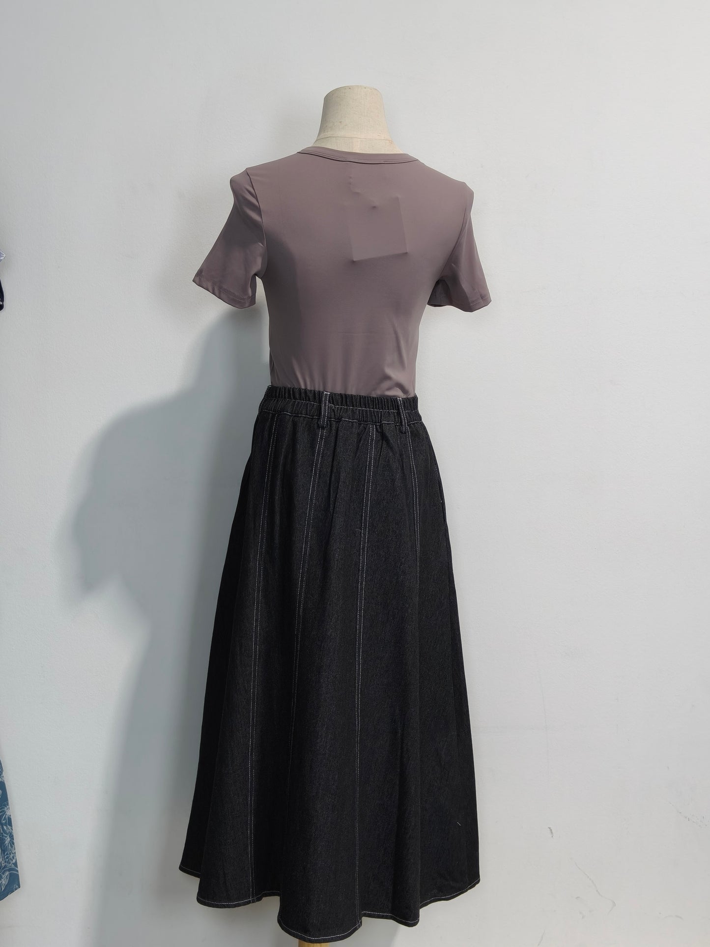 The Mad Theories Dione 2.0 Denim Midi Skirt