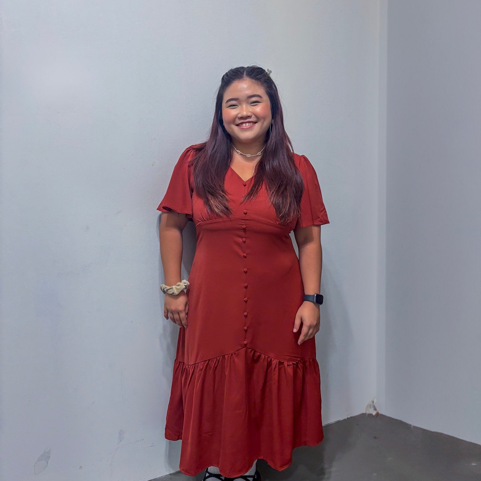 The Mad Theories Hyacinth Dropwaist Dress (Maroon Red, Olive Green, Black)