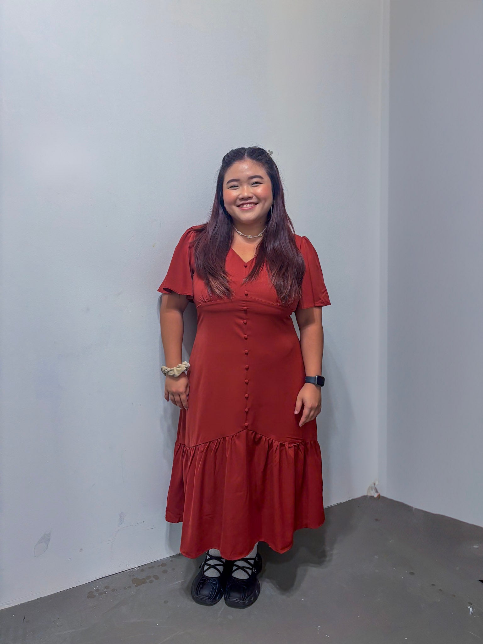 The Mad Theories Hyacinth Dropwaist Dress (Maroon Red, Olive Green, Black)