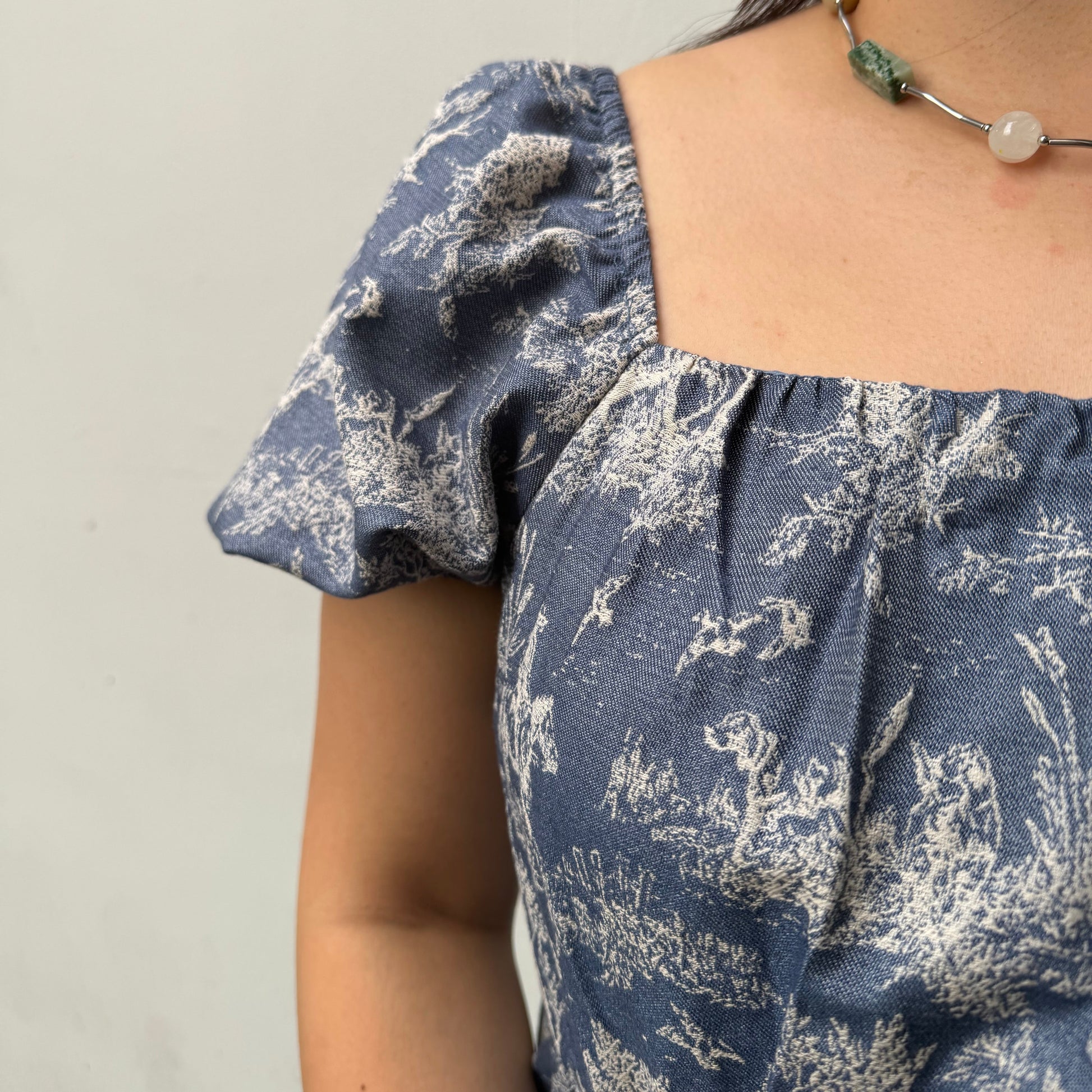The Mad Theories Blake Denim Long/Short Jacquard Dress