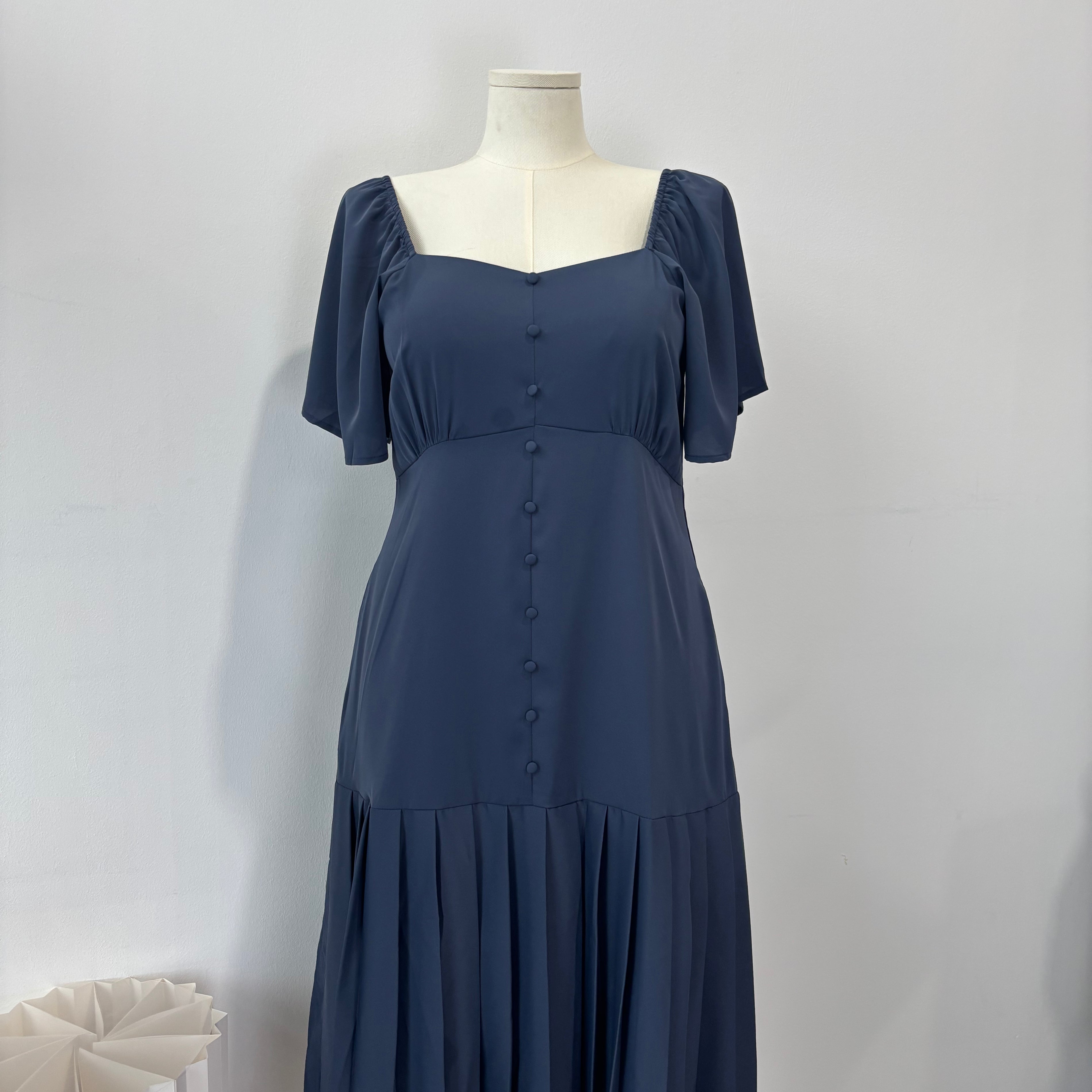 Back in Stock: Penelope Dropwaist Dress (Navy Blue, Green)