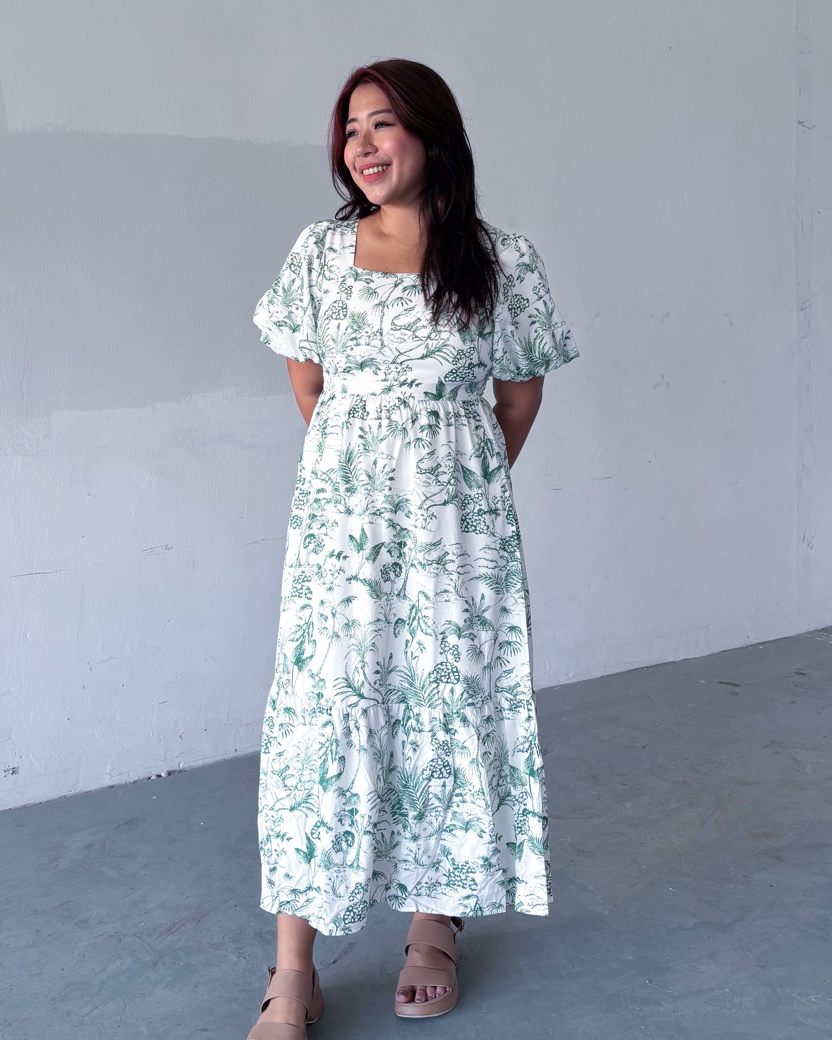 THE MAD THEORIES Indy Porcelain Midi-Dress (Blue, Green, Lilac)
