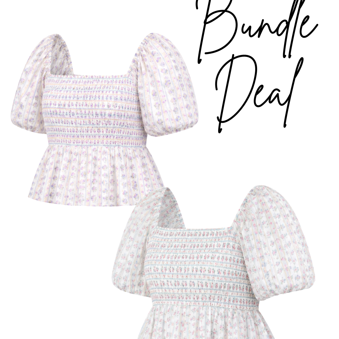 [PREORDER] Bundle of 2 The Mad Theories Fiora Smocked Blouse