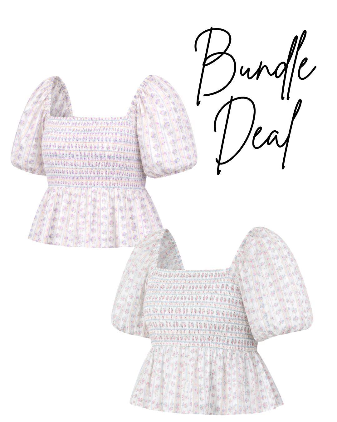 [PREORDER] Bundle of 2 The Mad Theories Fiora Smocked Blouse