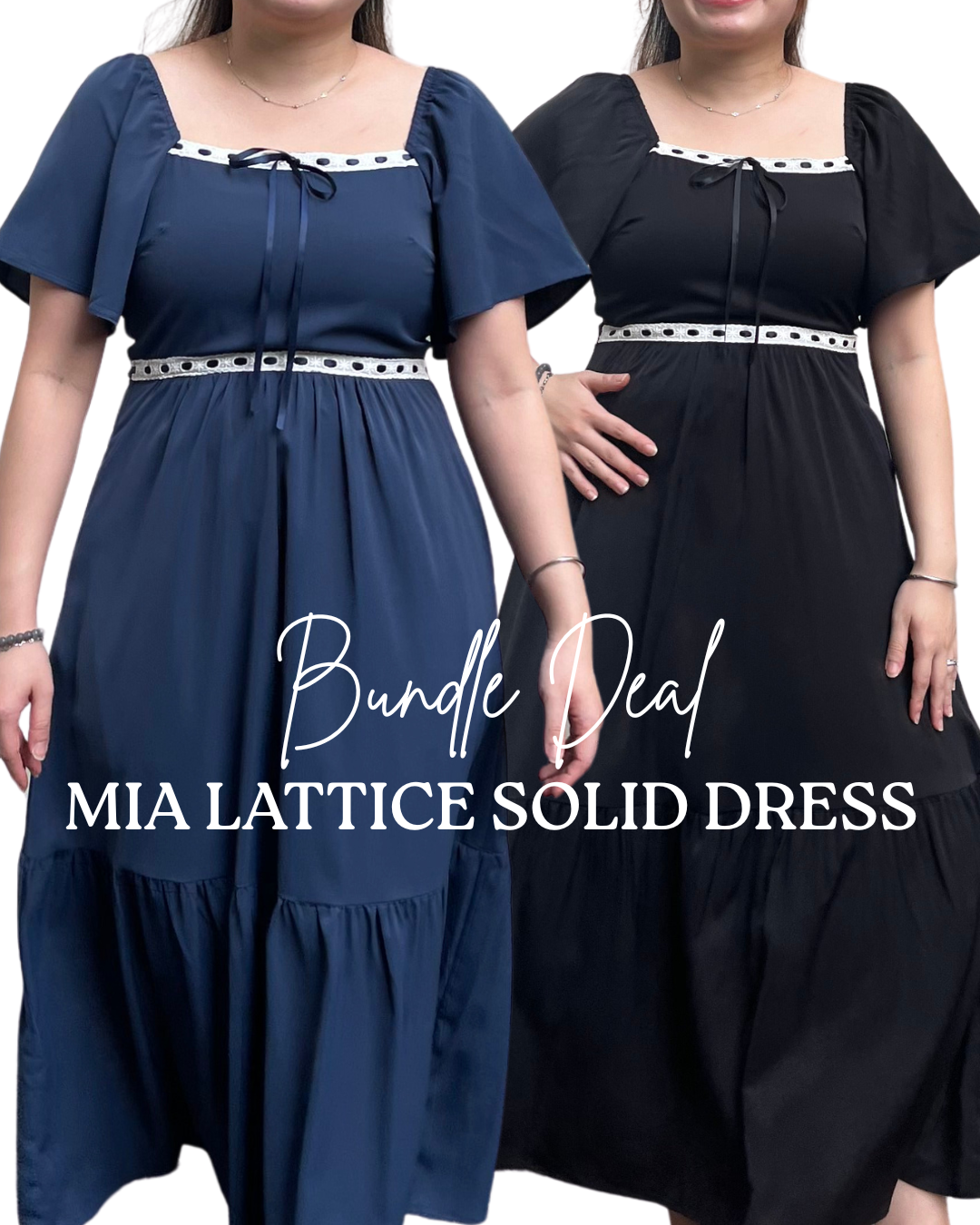 [BUNDLE OF 2] The Mad Theories Mia Lattice Solid Dress