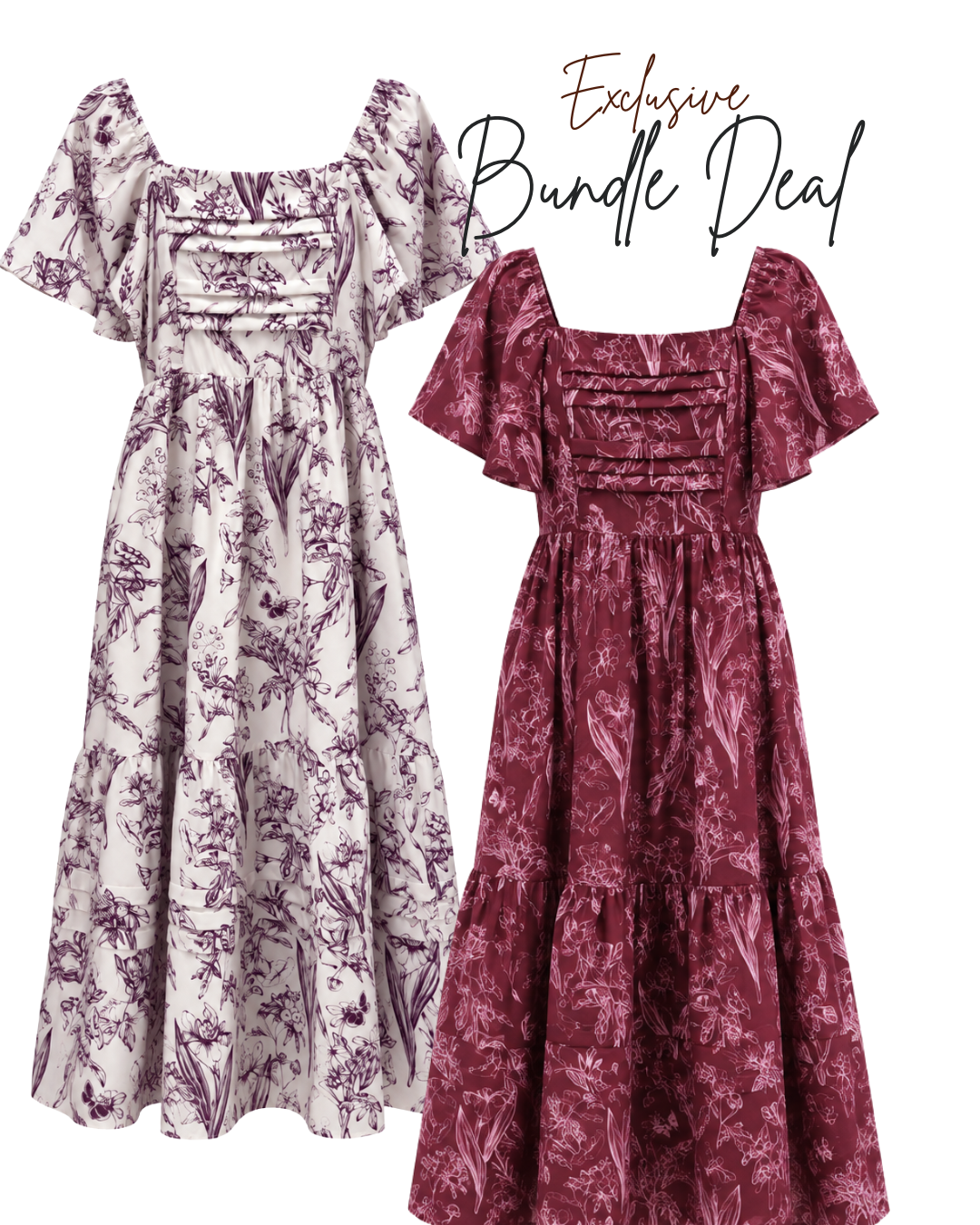 [BUNDLE OF 2] The Mad Theories Elfee 3.0 Pleated Porcelain Dress