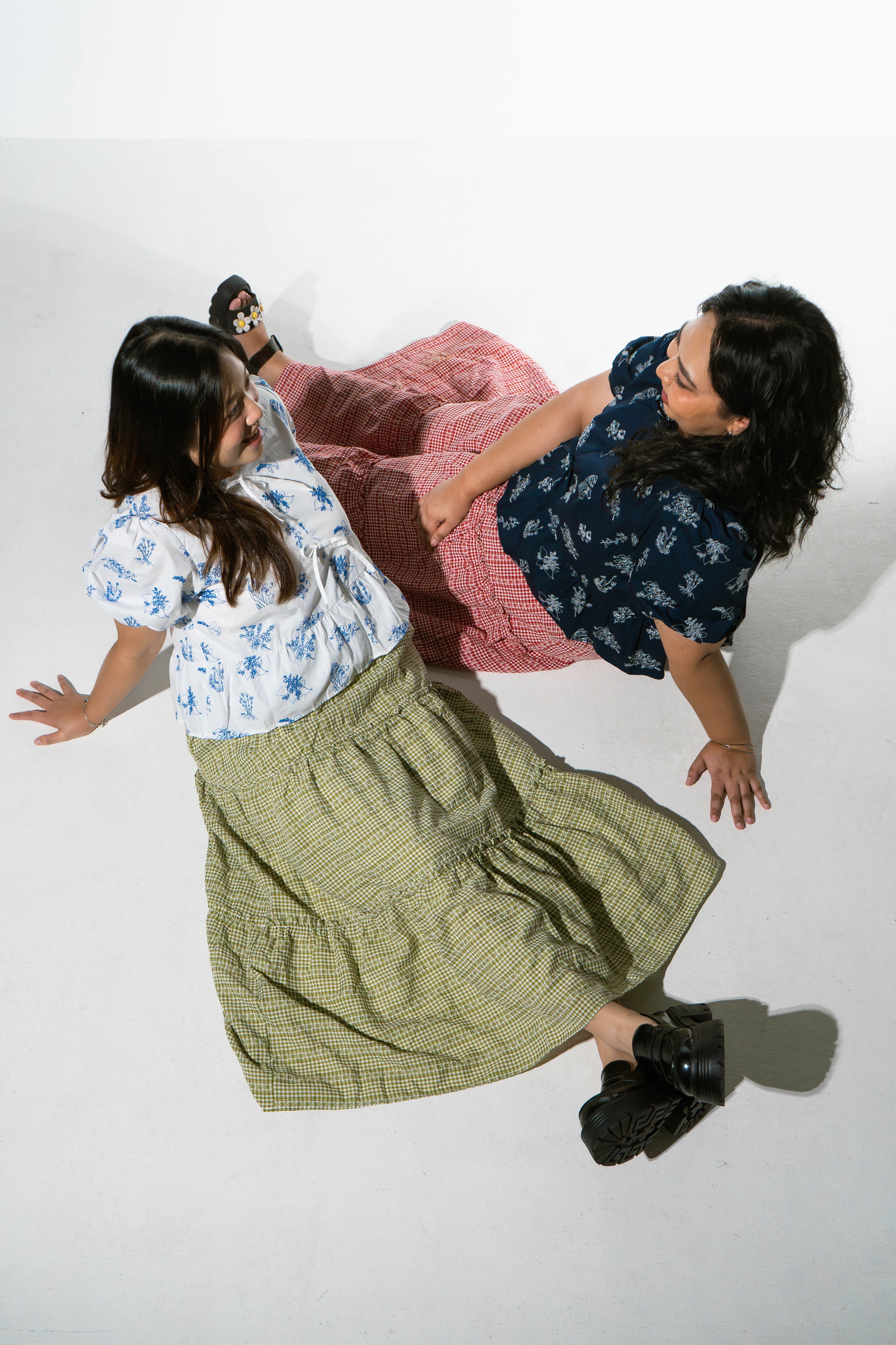 The Mad Theories Ollie Checkered Embroidered Skirt