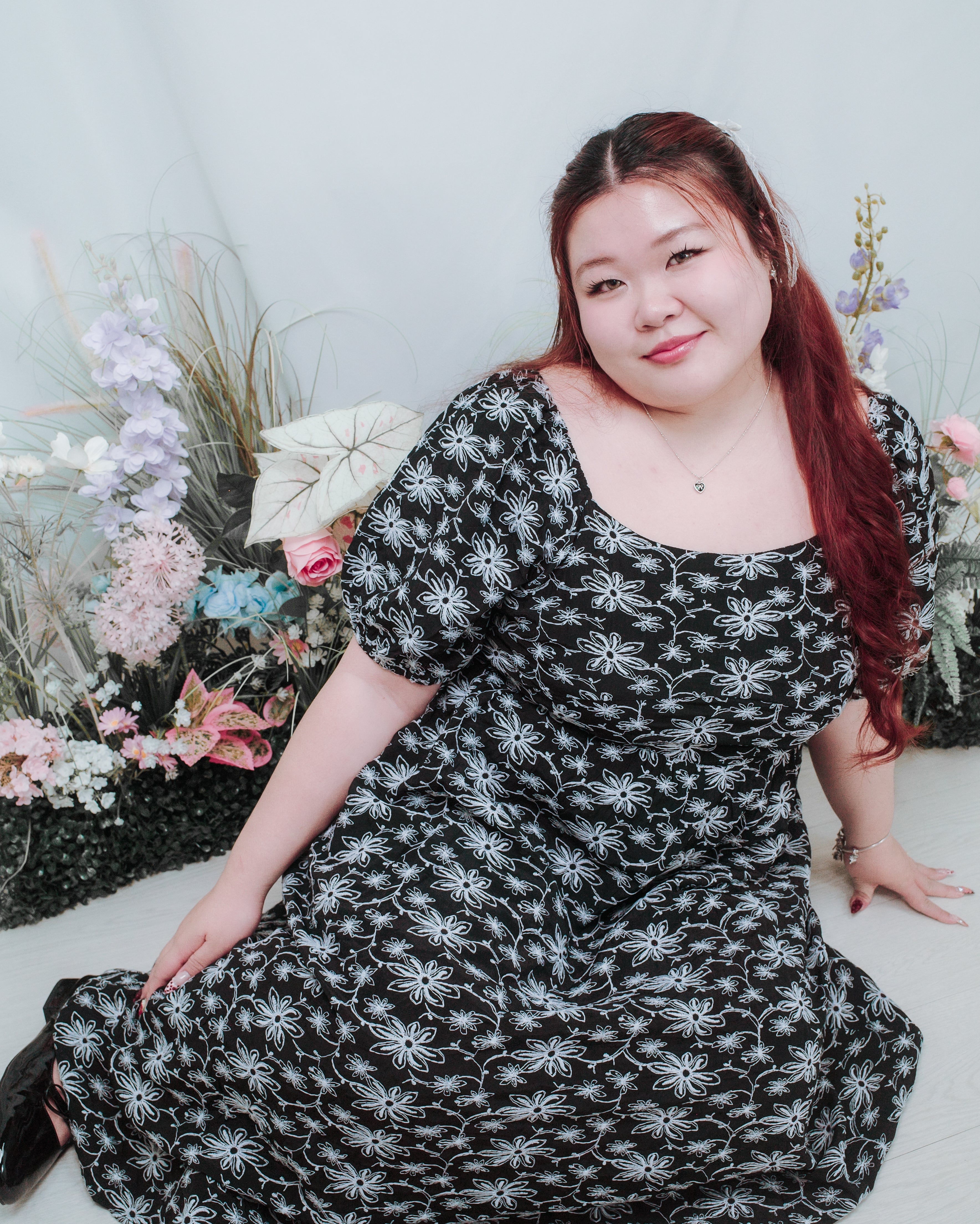The Mad Theories Juno Embroidered Dress (Black)