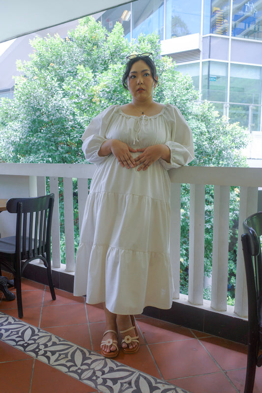 The Mad Theories Nelly Linen Long Sleeve Dress