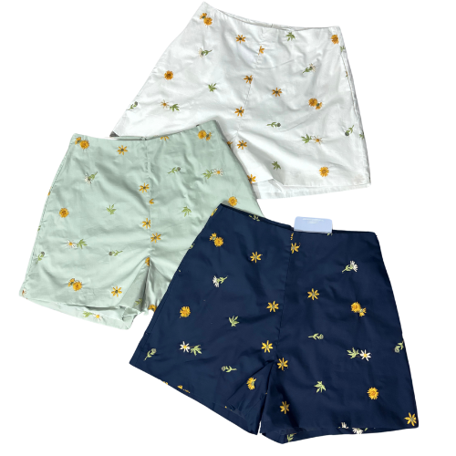 THE MAD THEORIES Trish 2.0 Shorts (Navy Blue, Sage Green, White)
