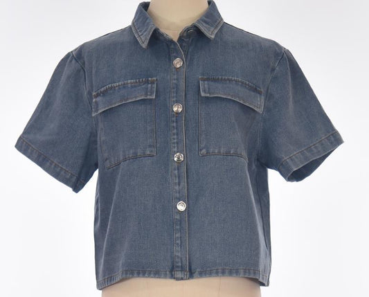THE MAD THEORIES Serena Light Denim Shirt
