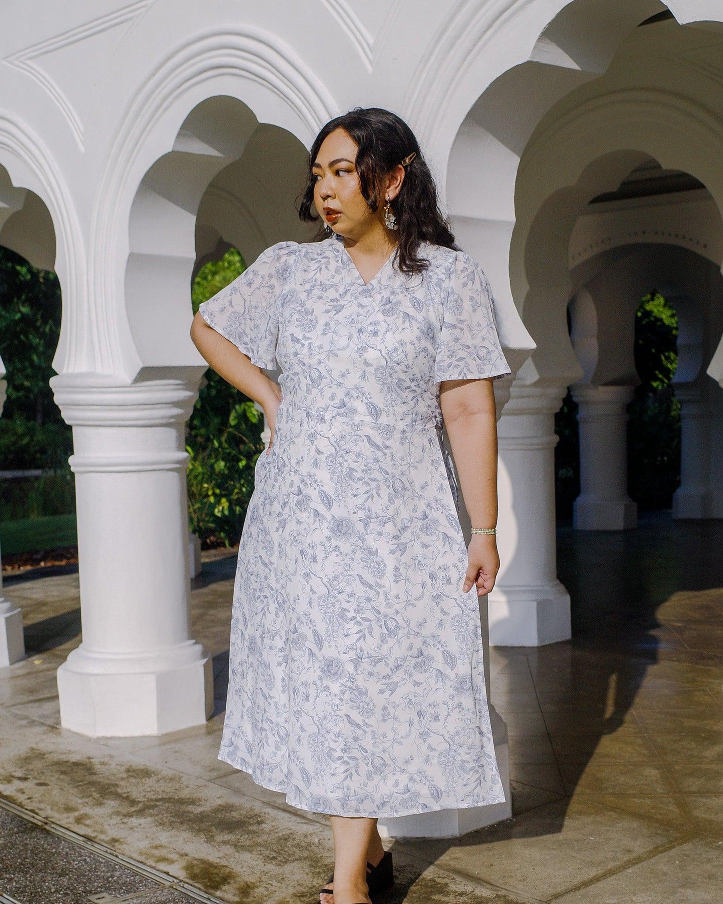 Callie Flutter Sleeve Wrap Dress - TMTSG - www.themadtheories.com