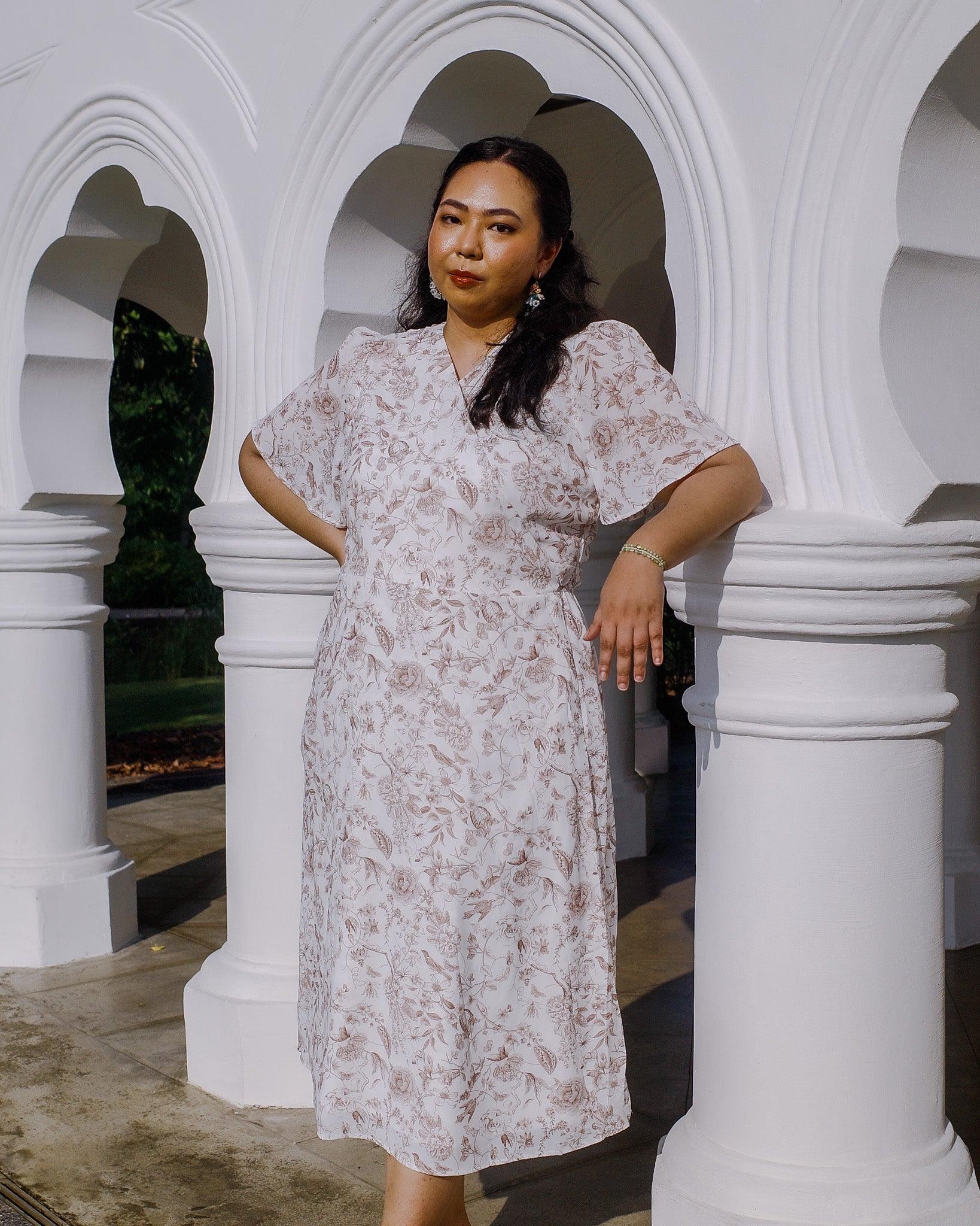 Callie Flutter Sleeve Wrap Dress - TMTSG - www.themadtheories.com