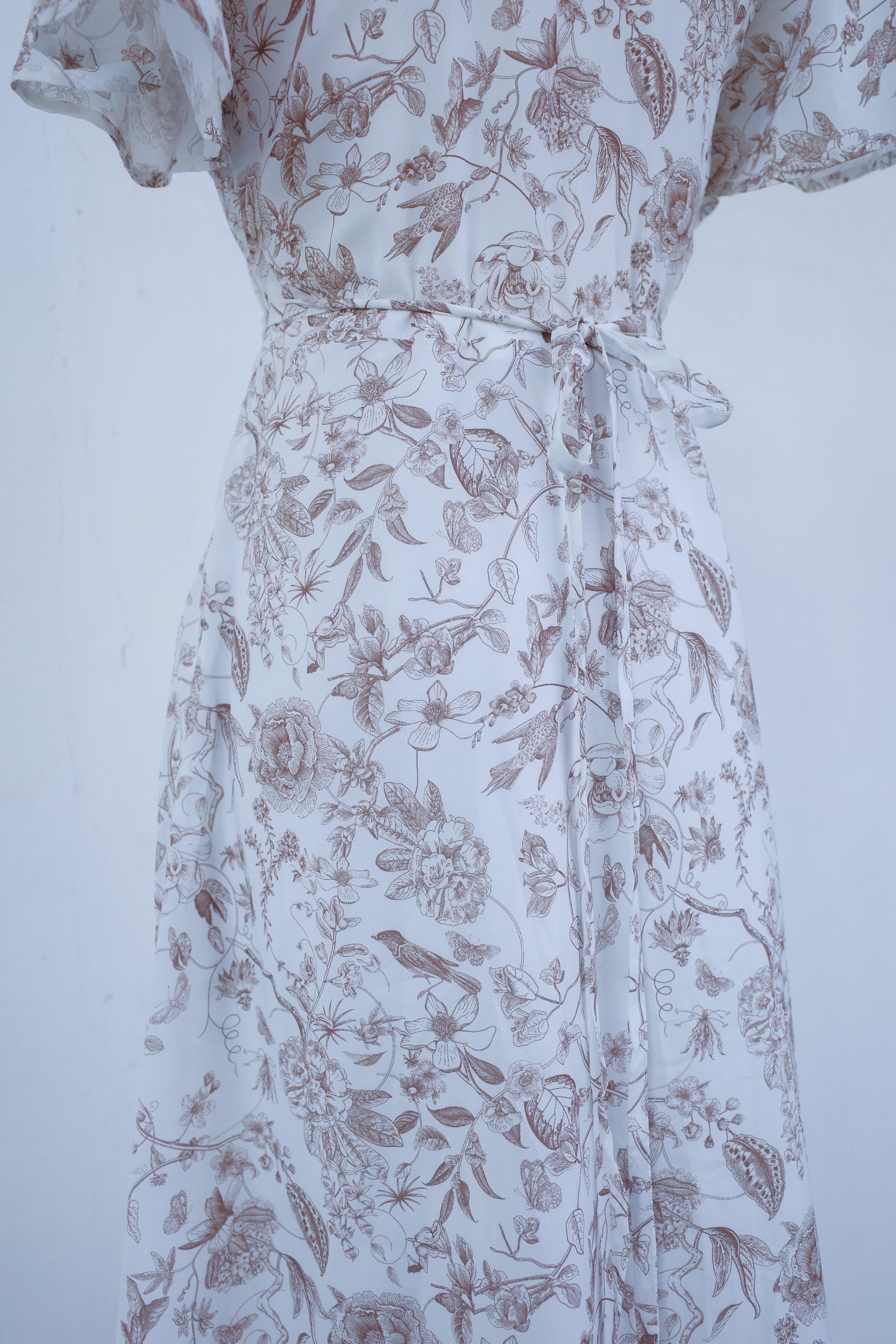 Callie Flutter Sleeve Wrap Dress - TMTSG - www.themadtheories.com