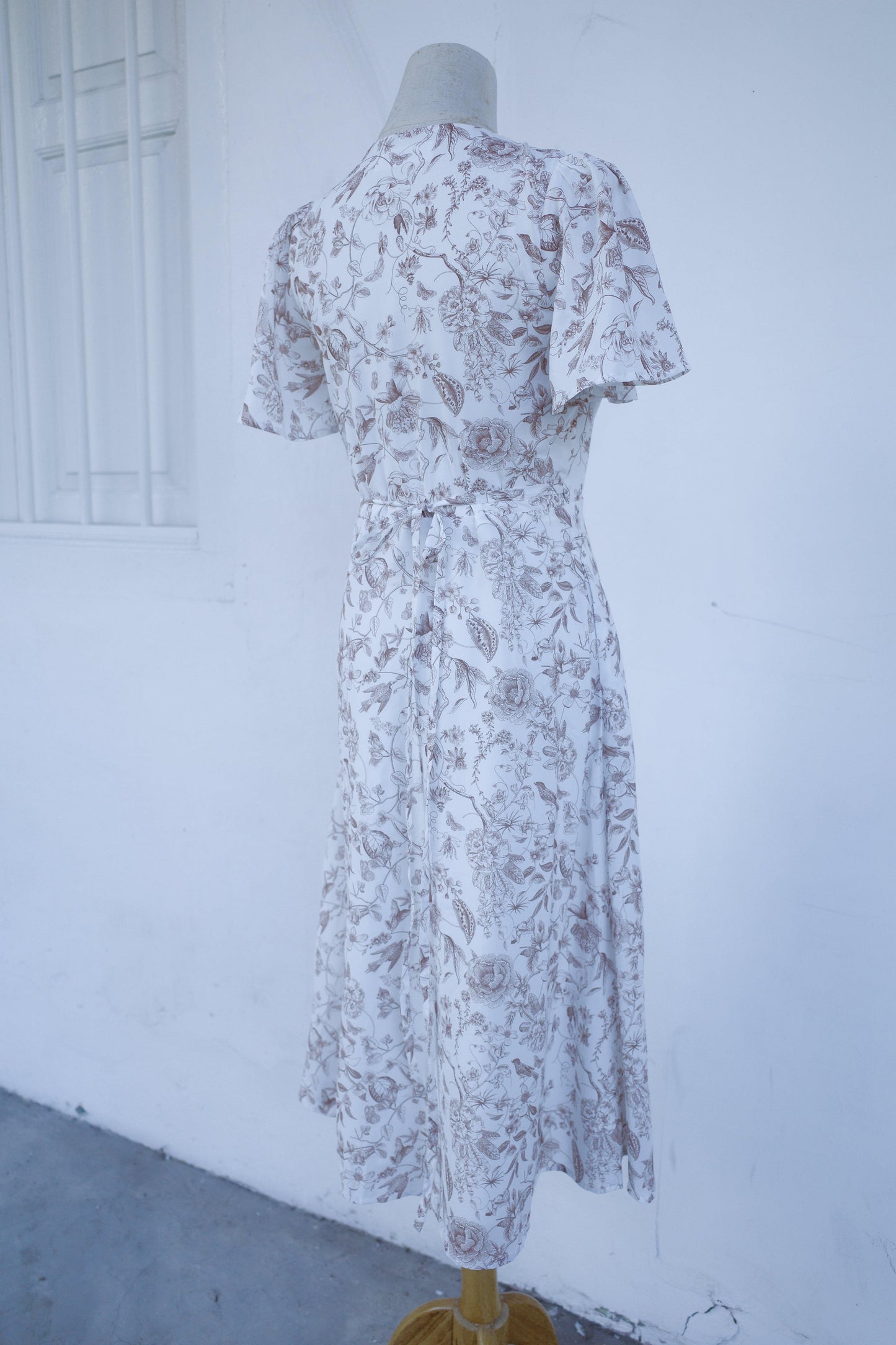 Callie Flutter Sleeve Wrap Dress - TMTSG - www.themadtheories.com