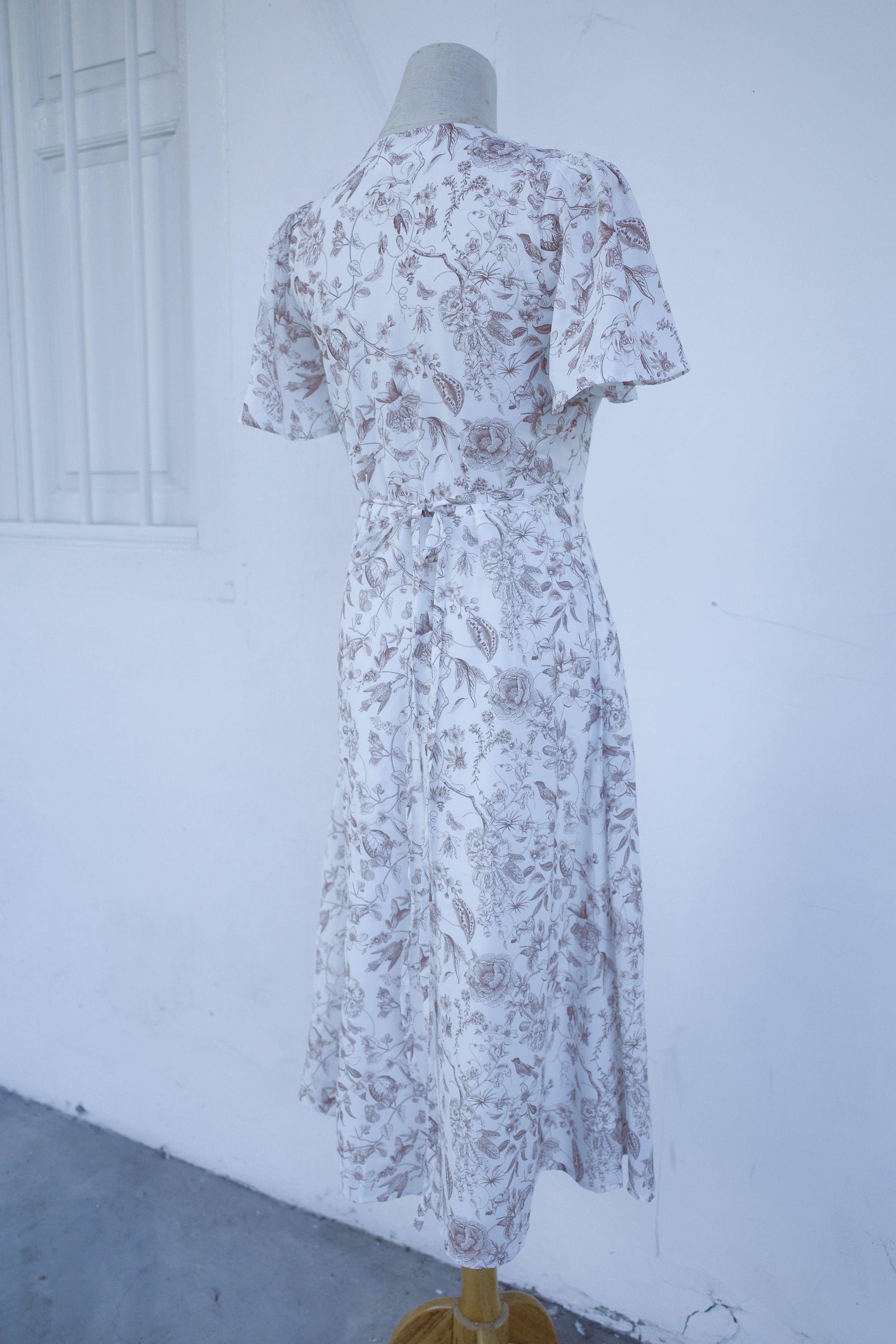 Callie Flutter Sleeve Wrap Dress - TMTSG - www.themadtheories.com