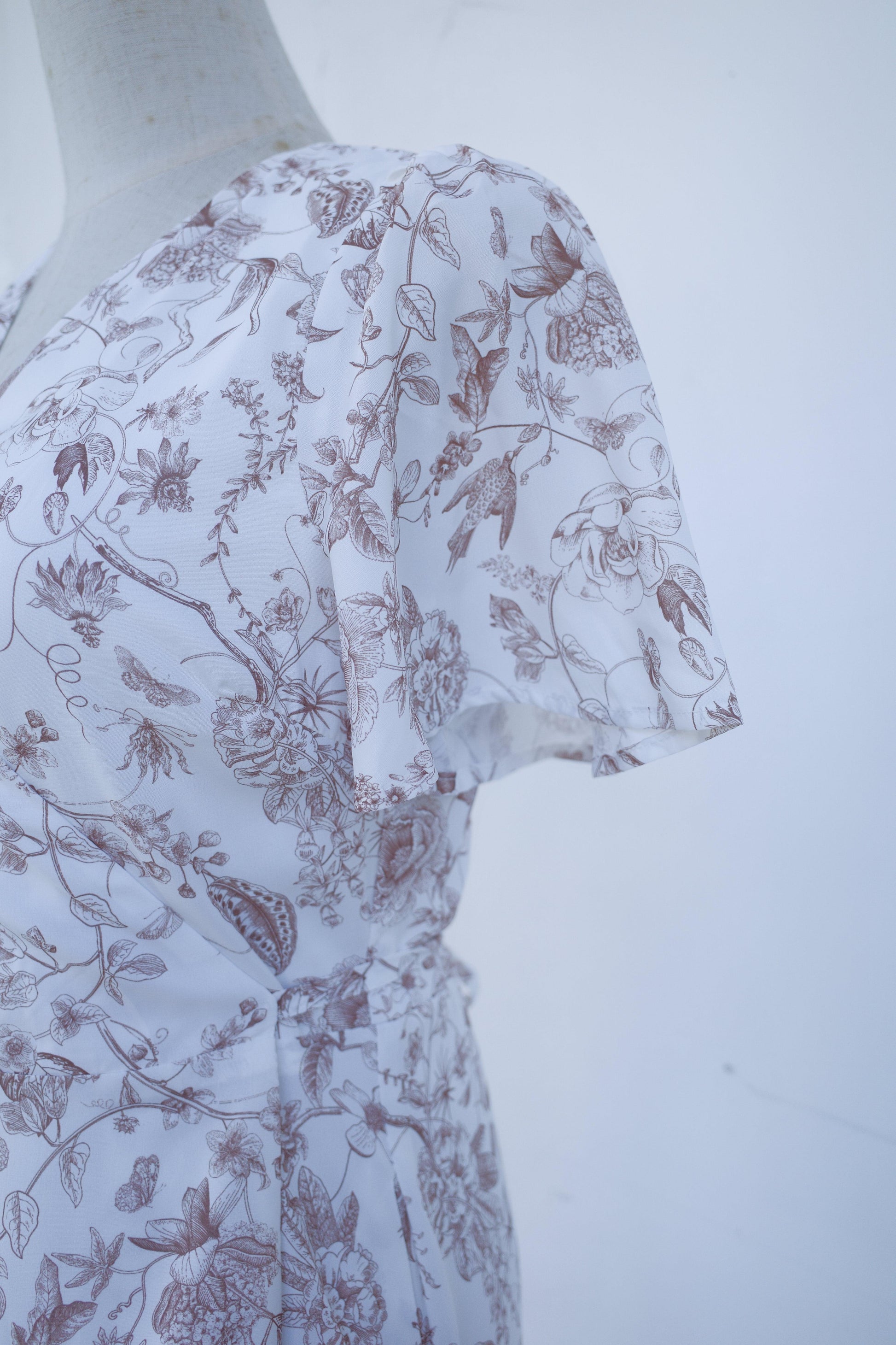 Callie Flutter Sleeve Wrap Dress - TMTSG - www.themadtheories.com