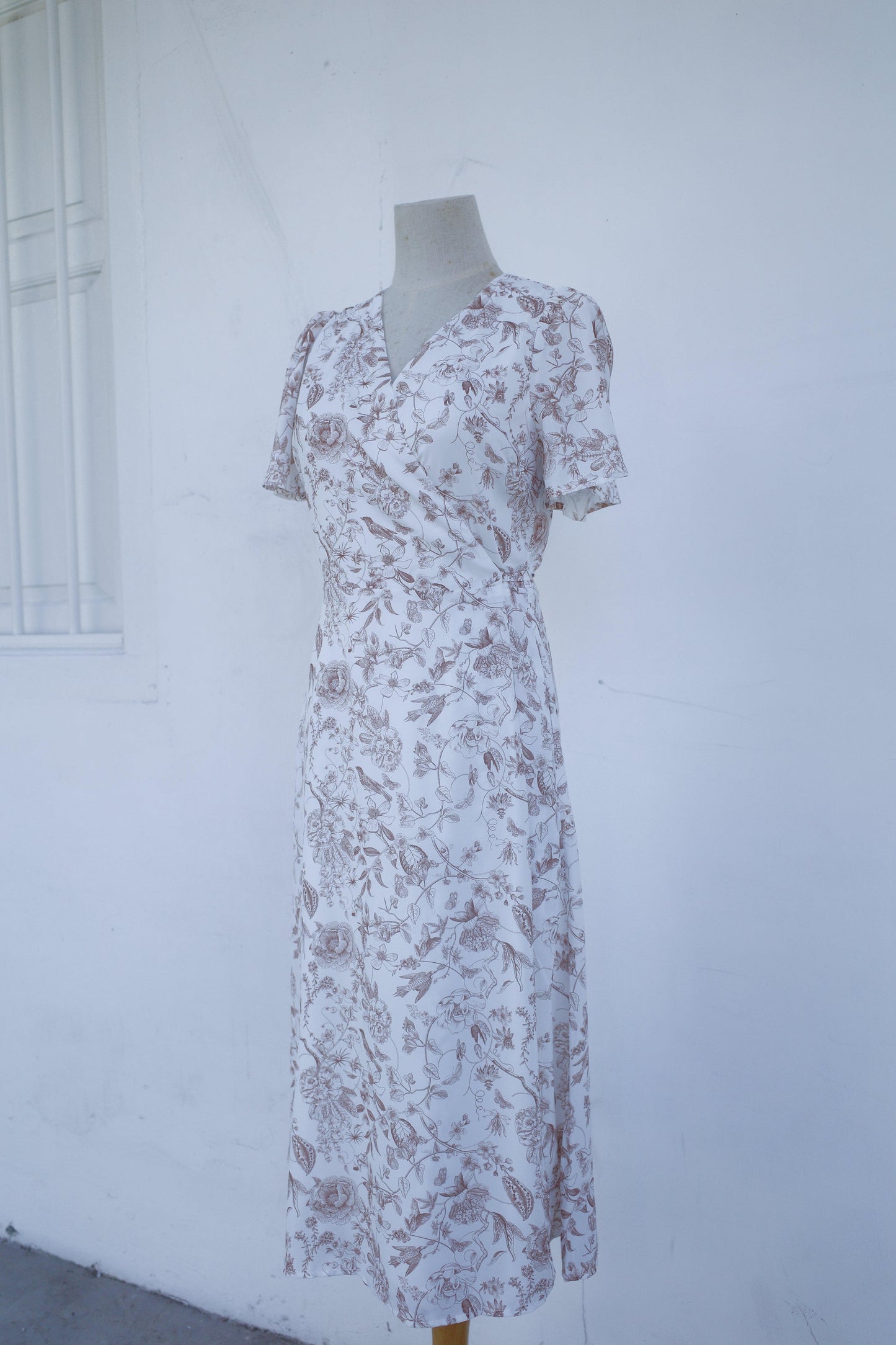 Callie Flutter Sleeve Wrap Dress - TMTSG - www.themadtheories.com