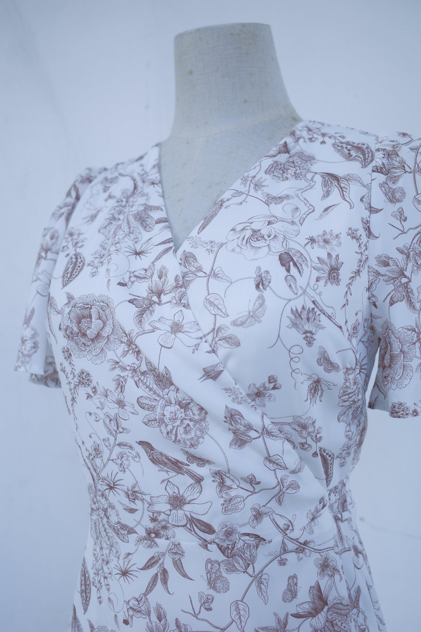 Callie Flutter Sleeve Wrap Dress - TMTSG - www.themadtheories.com