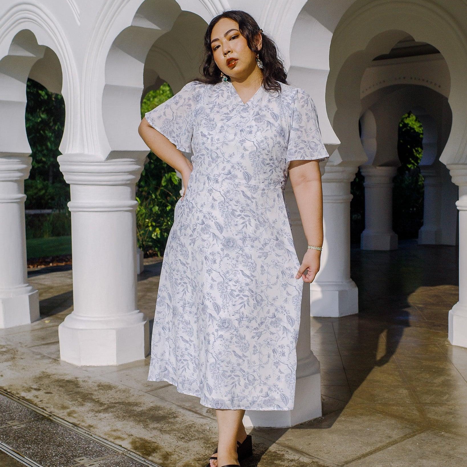 Callie Flutter Sleeve Wrap Dress - TMTSG - www.themadtheories.com