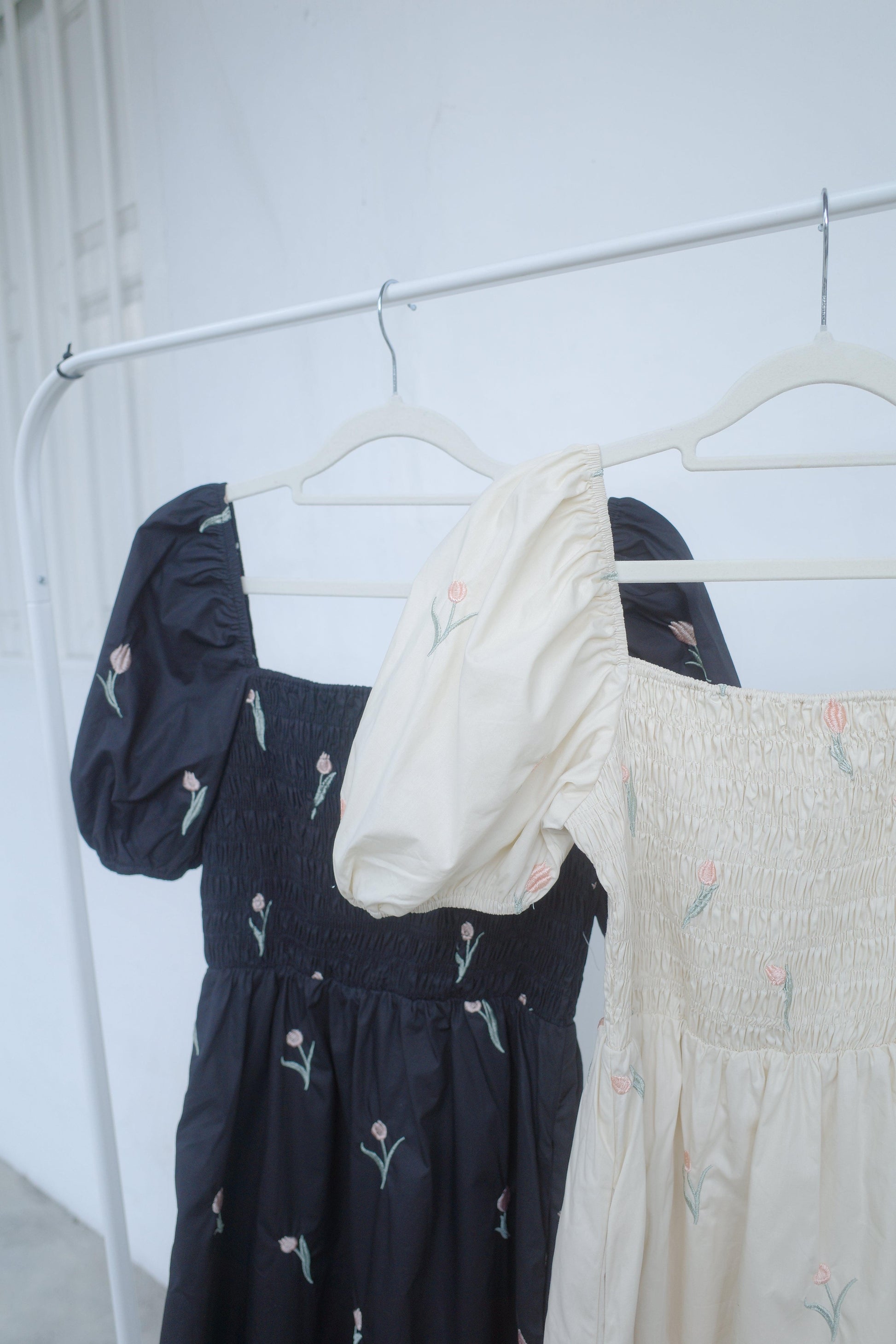 Georgia Embroidered Dress (Black & Cream) - TMTSG - www.themadtheories.com