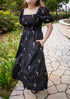 Georgia Embroidered Dress (Black & Cream) - TMTSG - www.themadtheories.com