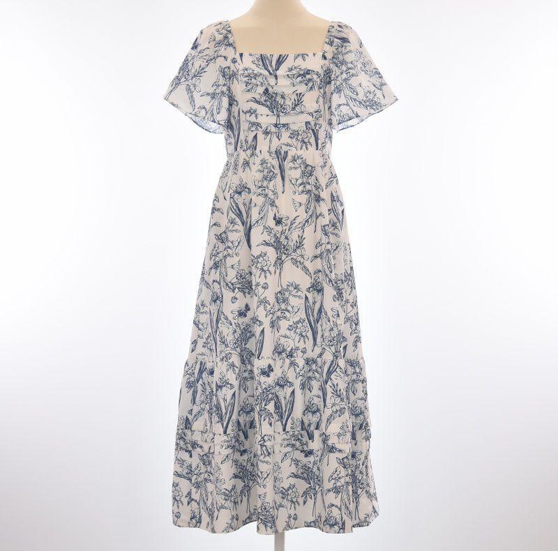 Instocks: Elfee Pleated Porcelain Maxi Dress - TMTSG - www.themadtheories.com