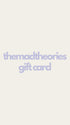 The Mad Theories Gift Card - TMTSG - www.themadtheories.com